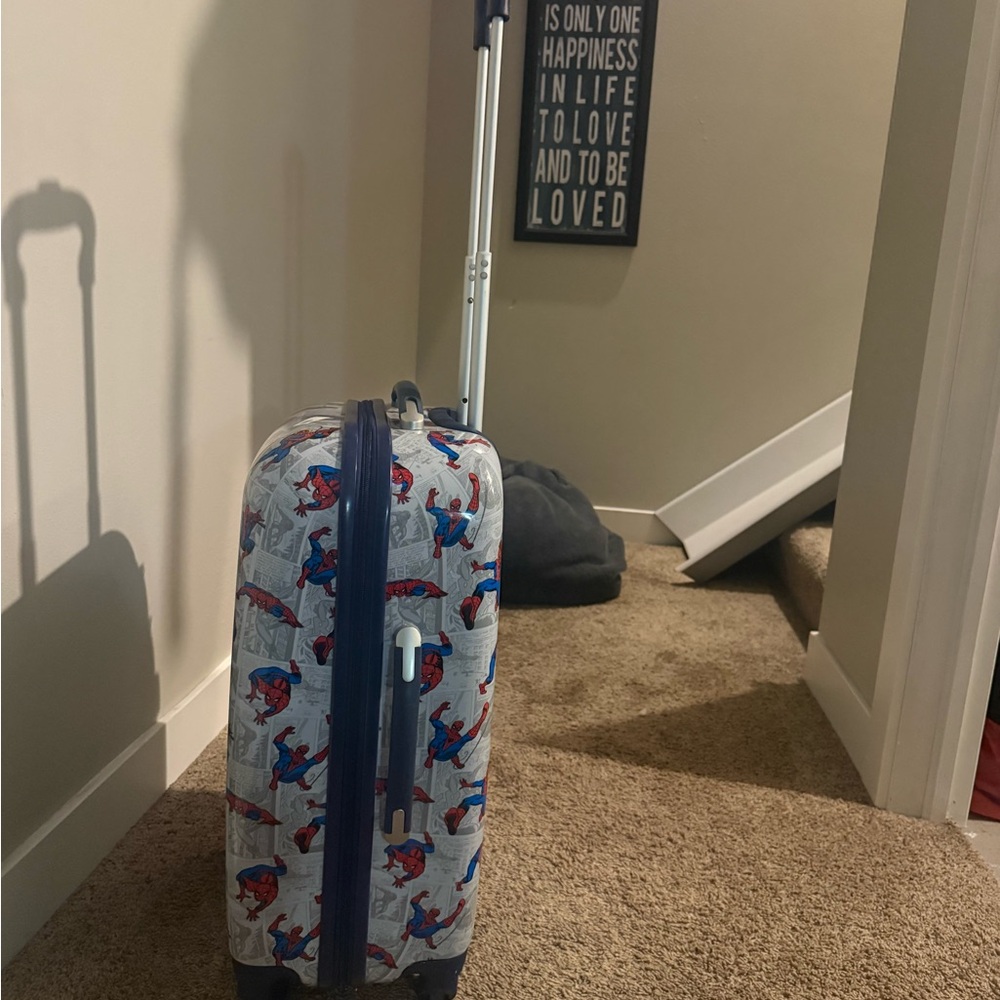 Pottery Barn Spider-Man Rolling Luggage in Red & Blue